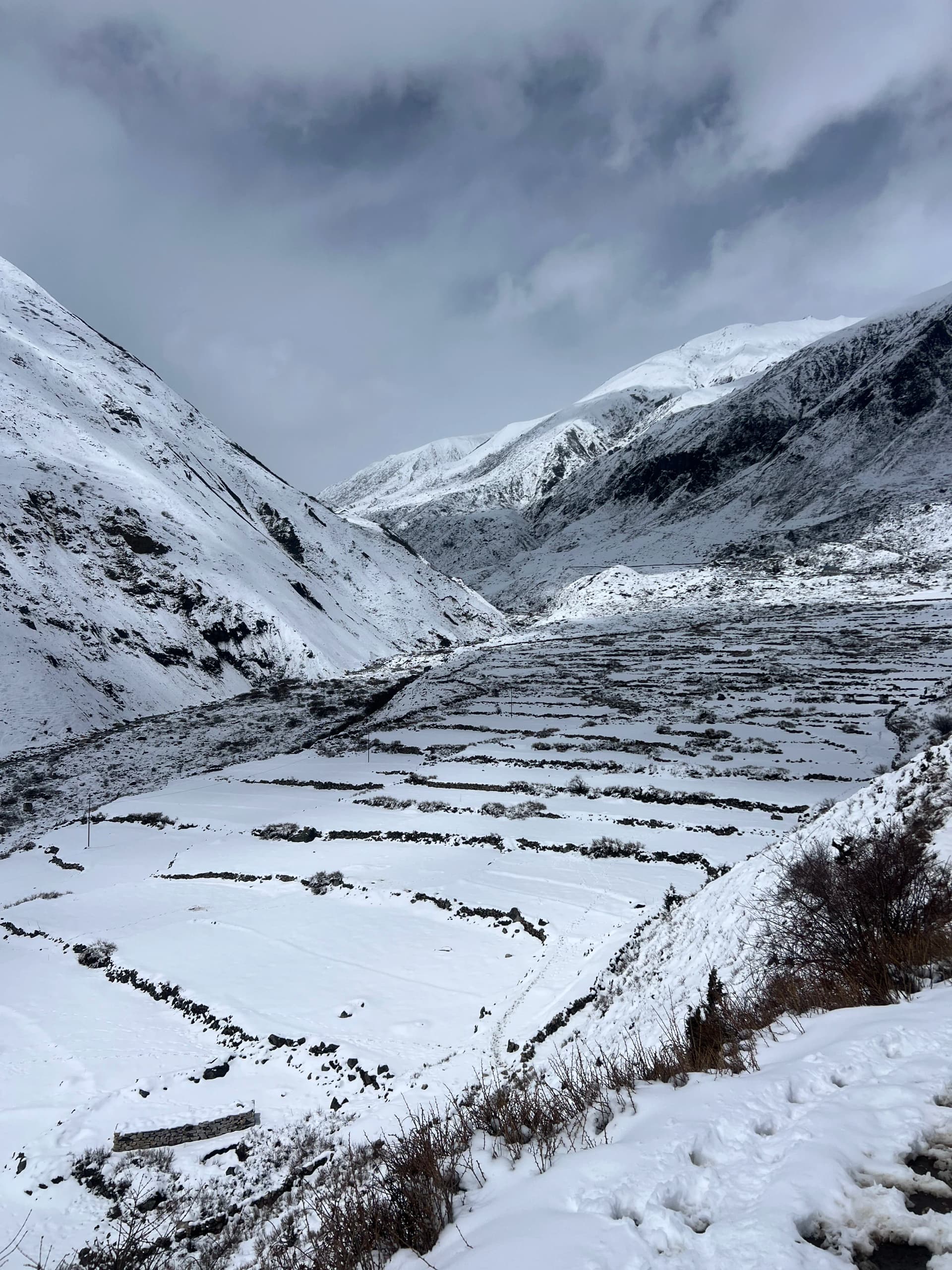Hiker exploring Himalayan mountains with Nepal View Trek